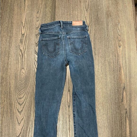 True Religion Halle Jeans Gray Vintage Wash Skinny Leg Size 24W - Picture 11 of 13